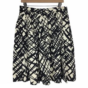 BANNED Retro Skirt Pleated Full Rockabilly 50s Abstract Mod Size 10 US 14 UK